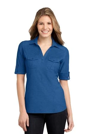 Ladies Oxford Pique Double Pocket Polo 12 Ladies Oxford Pique Double Pocket Polo - Image 10