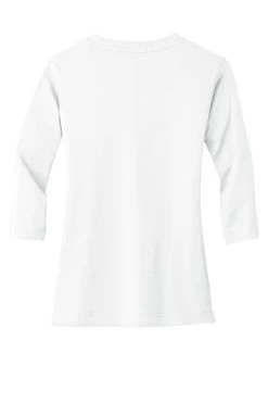 Ladies Modern Stretch Cotton 3/4-Sleeve Scoop Neck Shirt -Port Authority Shop 04610a4cab0376