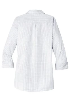 Ladies 3/4-Sleeve Micro Tattersall Easy Care Shirt -Port Authority Shop 0576ae5294d5e1