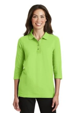 Ladies Silk Touch 3/4-Sleeve Polo -Port Authority Shop 073d1ad14c758e