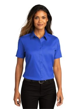 Ladies Short Sleeve SuperPro React ™ Twill Shirt -Port Authority Shop 09d90b37109d9c
