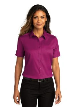 Ladies Short Sleeve SuperPro React ™ Twill Shirt -Port Authority Shop 09eabc6f77467e