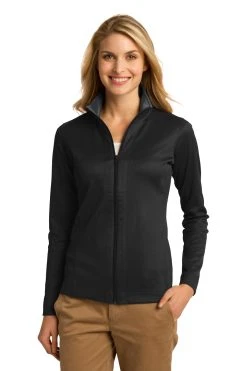 Ladies Vertical Texture Full-Zip Jacket -Port Authority Shop 0adf00119ac9d4