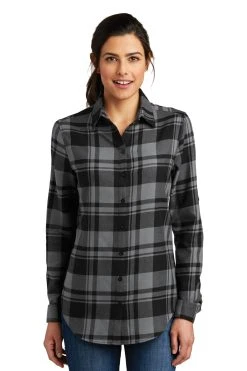 Ladies Plaid Flannel Tunic -Port Authority Shop 0d1cb42bf66faf