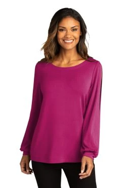 Ladies Luxe Knit Jewel Neck Top -Port Authority Shop 0e01c0cb9bfe36