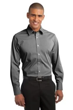 Fine Stripe Stretch Poplin Shirt -Port Authority Shop 0f38666f630ac0