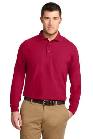 Tall Silk Touch Long Sleeve Polo 11 Tall Silk Touch Long Sleeve Polo - Image 9