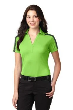 Ladies Silk Touch Performance Colorblock Stripe Polo -Port Authority Shop 12364f669a9232