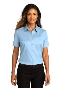 Ladies Short Sleeve SuperPro React ™ Twill Shirt -Port Authority Shop 1379171fd1e65d