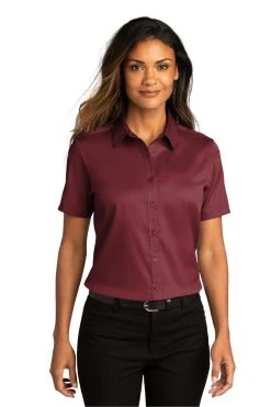 Ladies Short Sleeve SuperPro React ™ Twill Shirt -Port Authority Shop 158fcf3991ace6