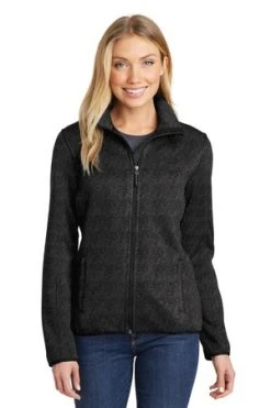 Ladies Sweater Fleece Jacket -Port Authority Shop 17afc84eb94fad