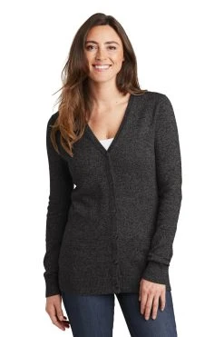 Ladies Marled Cardigan Sweater -Port Authority Shop 18b500dd4fd2b0