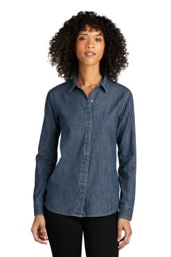 Ladies Long Sleeve Perfect Denim Shirt -Port Authority Shop 18fcb132a09d4c