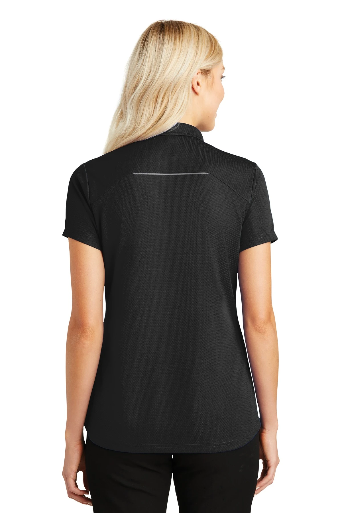 Ladies Pinpoint Mesh Zip Polo 4 Ladies Pinpoint Mesh Zip Polo - Image 2