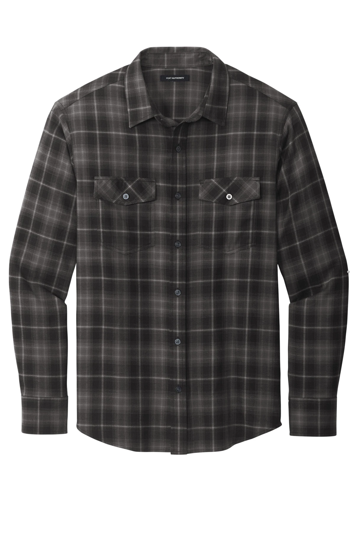 Unisex Long Sleeve Ombre Plaid Shirt 4 Unisex Long Sleeve Ombre Plaid Shirt - Image 2
