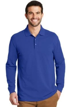 EZCotton Long Sleeve Polo 17 EZCotton Long Sleeve Polo -Port Authority Shop 27c5071e08930b
