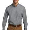 Men's Long Sleeve Carefree Poplin Shirt -Port Authority Shop 28f28fffbbb112