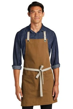 Unisex Canvas Full-Length Two-Pocket Apron