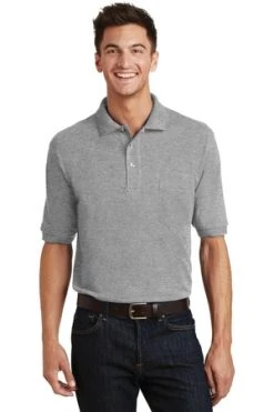 Heavyweight Cotton Pique Polo With Pocket -Port Authority Shop 31f394e336fe00