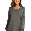 Ladies Luxe Knit Jewel Neck Top -Port Authority Shop 32a621b6656c57