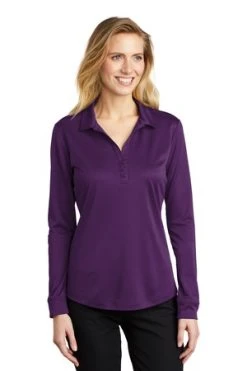 Ladies Silk Touch Performance Long Sleeve Polo -Port Authority Shop 35724079551ff3