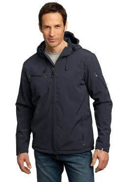 Adult Textured Hooded Soft Shell Jacket -Port Authority Shop 38f64042952275