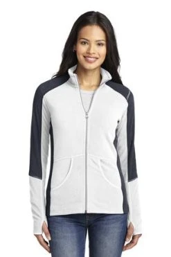 Ladies Colorblock Microfleece Jacket -Port Authority Shop 3a028567d2b155
