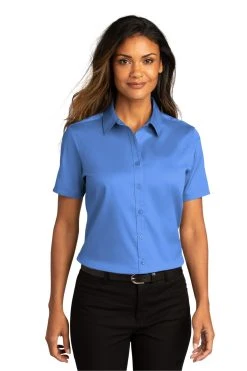 Ladies Short Sleeve SuperPro React ™ Twill Shirt -Port Authority Shop 45ac2ea00274c4