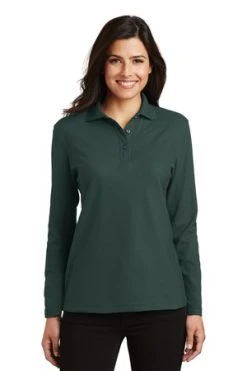Ladies Silk Touch Long Sleeve Polo -Port Authority Shop 45b2dd3dac501b