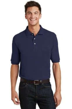 Heavyweight Cotton Pique Polo With Pocket