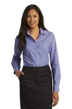 Ladies Long Sleeve Gingham Easy Care Shirt -Port Authority Shop 4708c875997b3b