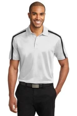 Adult Silk Touch Performance Colorblock Stripe Polo -Port Authority Shop 495706bb6b1881