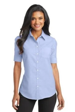 Ladies Short Sleeve SuperPro Oxford Shirt 14 Ladies Short Sleeve SuperPro Oxford Shirt -Port Authority Shop 4a6c271a85c678