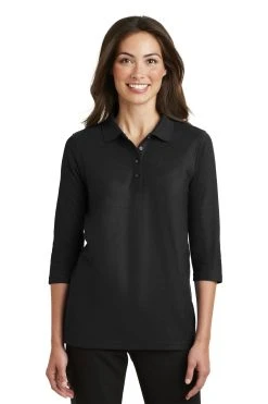 Ladies Silk Touch 3/4-Sleeve Polo -Port Authority Shop 526bfbd3187931