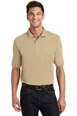 Heavyweight Cotton Pique Polo With Pocket -Port Authority Shop 52730d734484f2