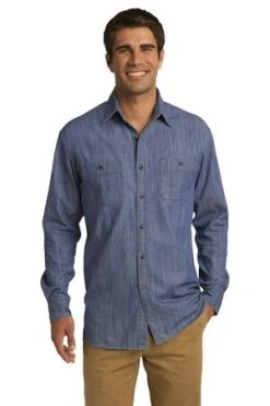 Patch Pockets Denim Shirt