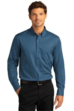 Long Sleeve SuperPro React™ Twill Shirt -Port Authority Shop 625919709d6679