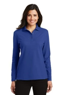 Ladies Silk Touch Long Sleeve Polo -Port Authority Shop 65654edfbf40c3