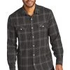 Unisex Long Sleeve Ombre Plaid Shirt -Port Authority Shop 66aaf0469697b2