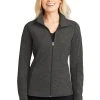 Ladies Heather Microfleece Full-Zip Jacket -Port Authority Shop 66d14027c34212