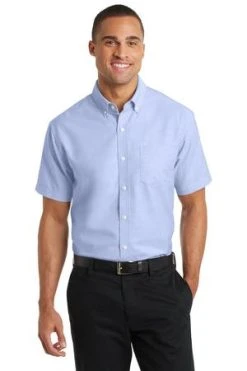 Short Sleeve SuperPro Oxford Shirt -Port Authority Shop 68080b51adf6e0