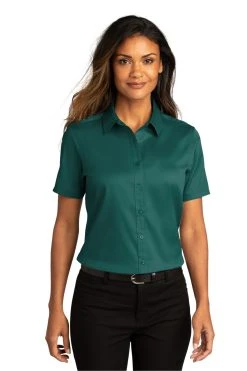 Ladies Short Sleeve SuperPro React ™ Twill Shirt -Port Authority Shop 70e858ff6453a8