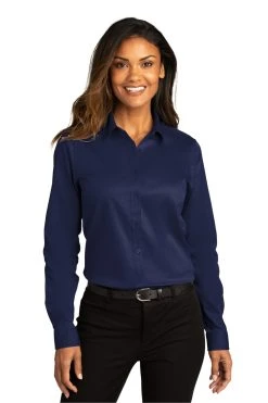 Ladies Long Sleeve SuperPro React Twill Shirt 37 Ladies Long Sleeve SuperPro React Twill Shirt -Port Authority Shop 71d7afdf1e85ec