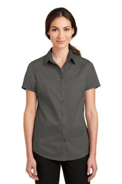 Ladies Short Sleeve SuperPro Twill Shirt -Port Authority Shop 752e57fb474864
