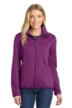 Ladies Sweater Fleece Jacket -Port Authority Shop 7c930f8658107e