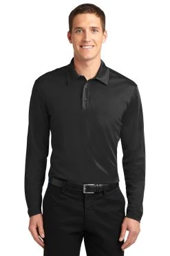 Silk Touch Performance Long Sleeve Polo -Port Authority Shop 7d9a36489c8673