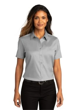 Ladies Short Sleeve SuperPro React ™ Twill Shirt -Port Authority Shop 7ed28577ebcbd6