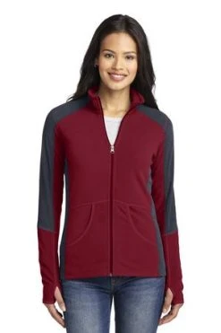Ladies Colorblock Microfleece Jacket -Port Authority Shop 7fa805f1f8baca