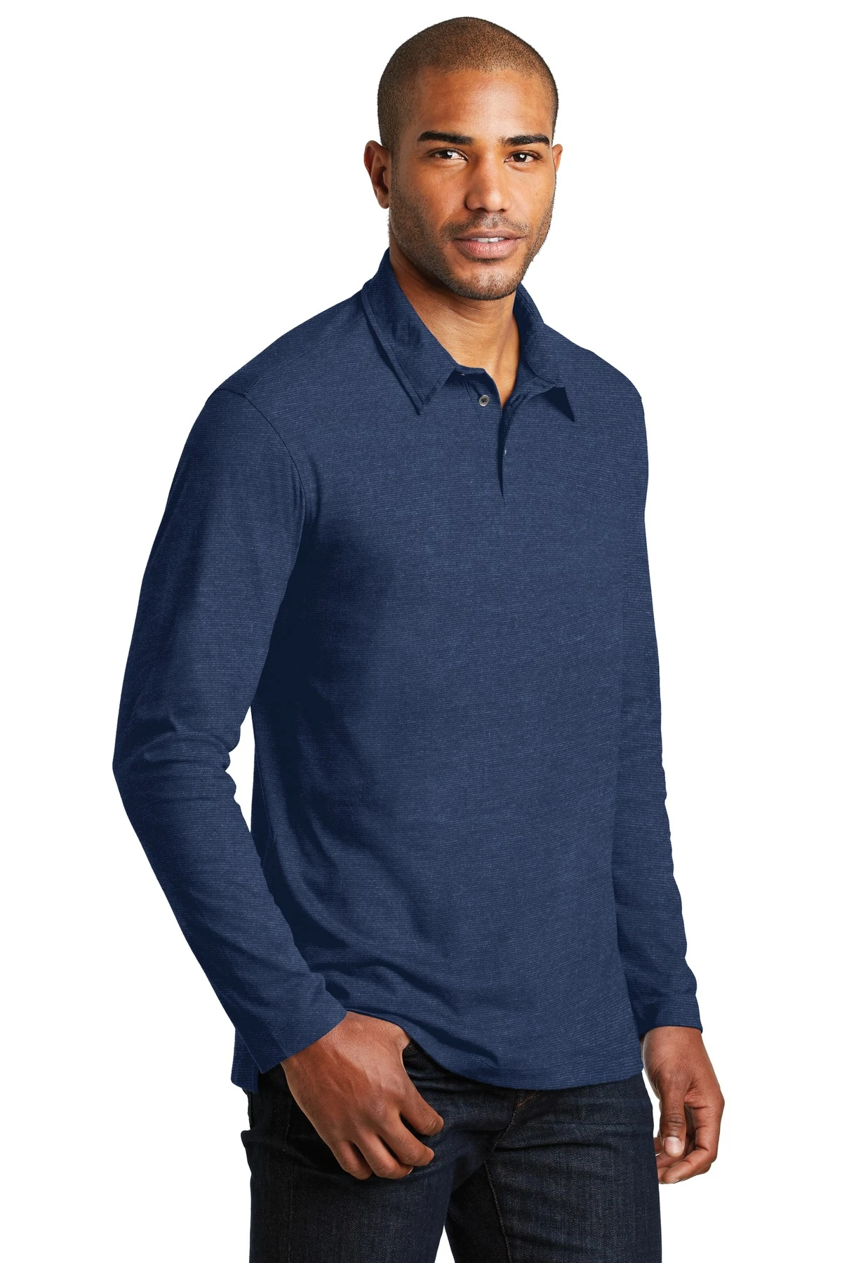 Long Sleeve Meridian Cotton Blend Polo 4 Long Sleeve Meridian Cotton Blend Polo - Image 2