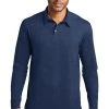 Long Sleeve Meridian Cotton Blend Polo